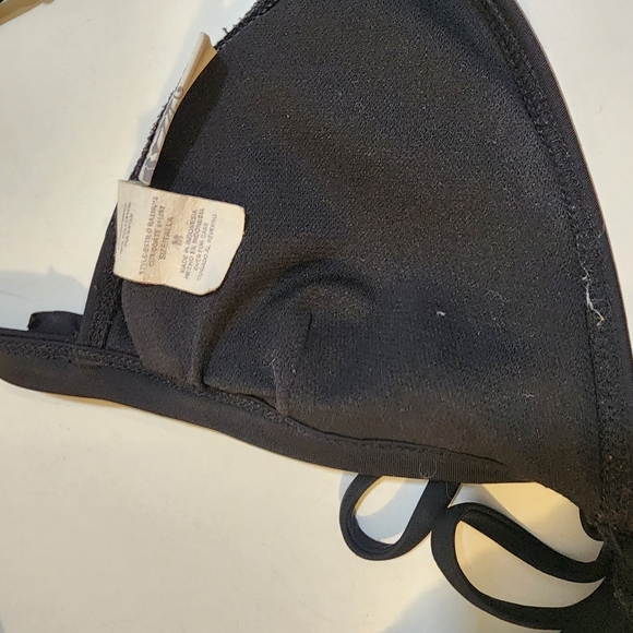 Black RAMPAGNE Halter Bikini top size M - Picture 6 of 8